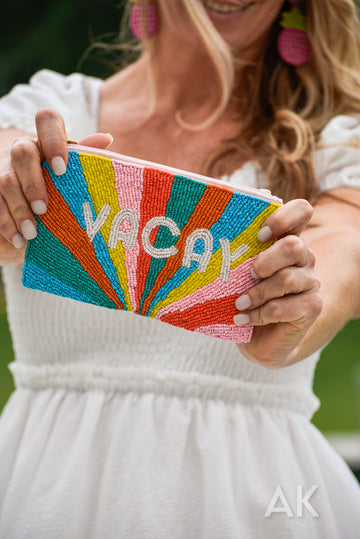 Vacay Beaded Midi Clutch